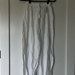 White Jogger Linen Pants